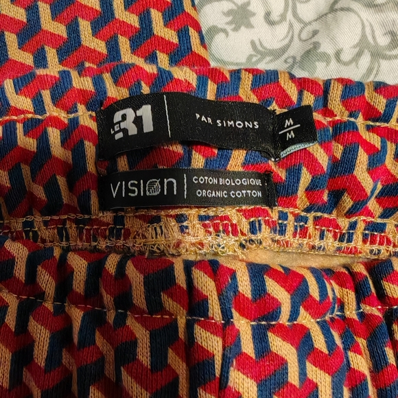 SIMONS LE31 Abstract Print Organic Cotton Fleece Joggers - UNISEX - Picture 4 of 8